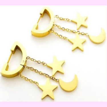 Golden Radiance Collection, Stainless Steel Earrings, 18K Gold Plating, Buy Golden Radiance Collection Online